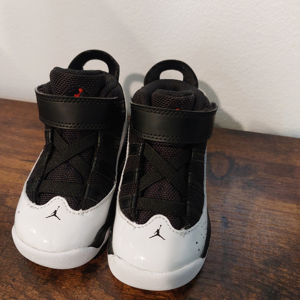 Jordan Kids' Black and White Sneakers